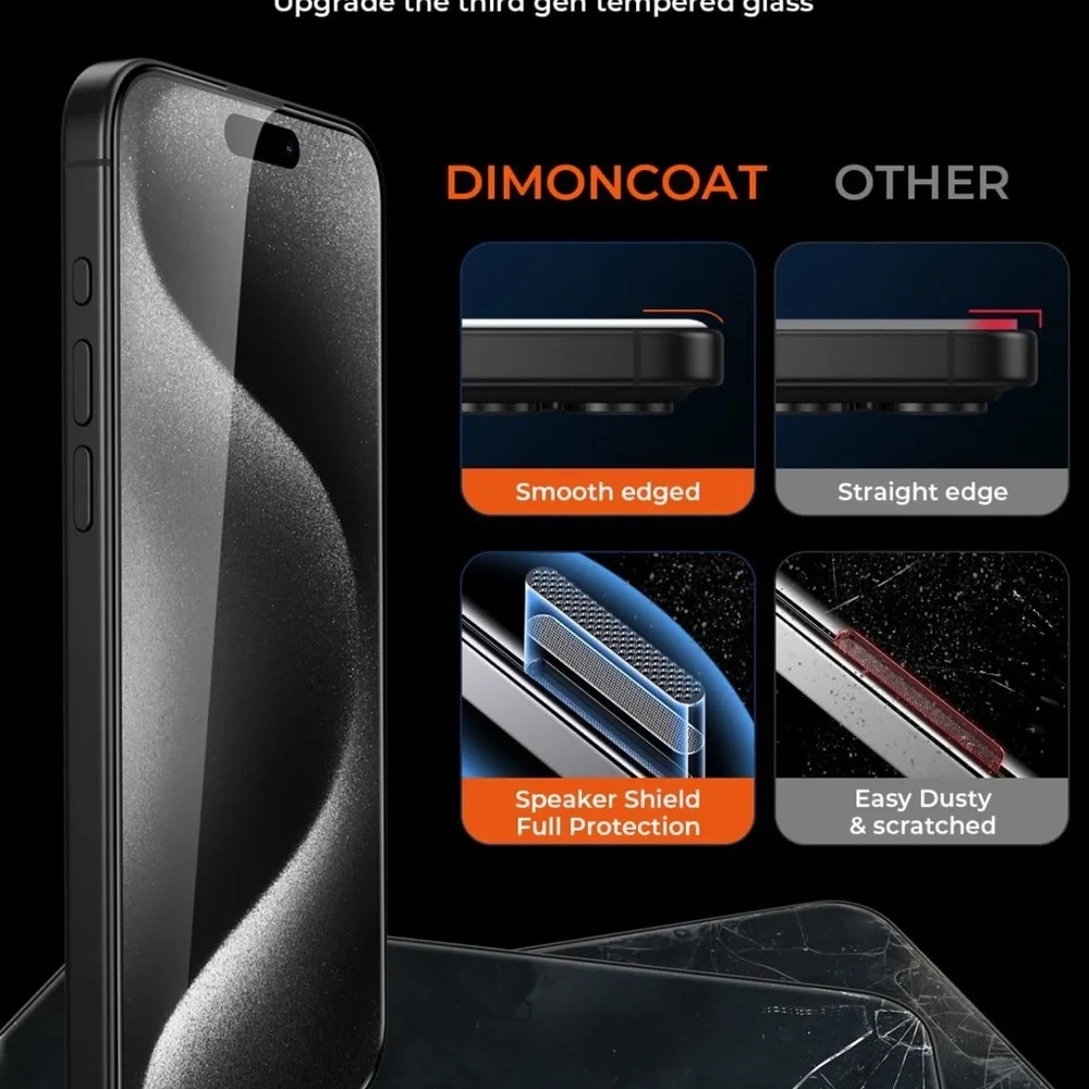 Diamond Supply Co. Black Screen Protector Kit with Auto Alignment